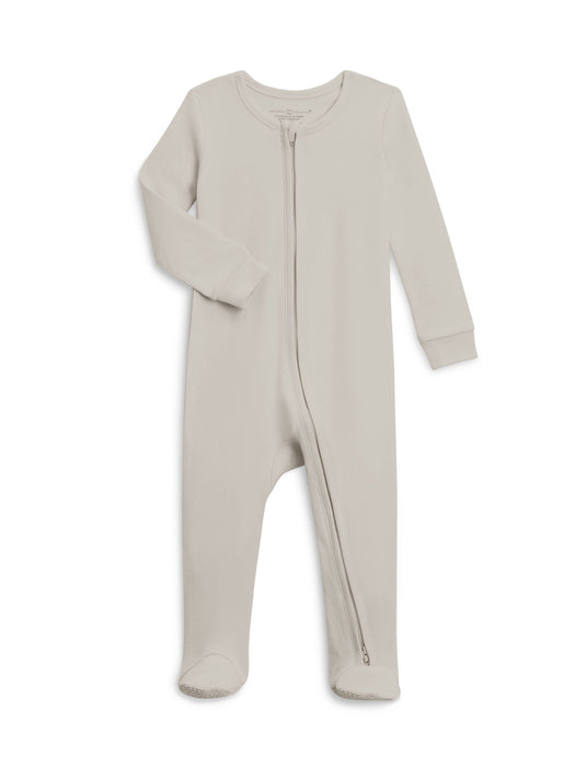 Organic Baby Peyton Zipper Sleeper - Stone