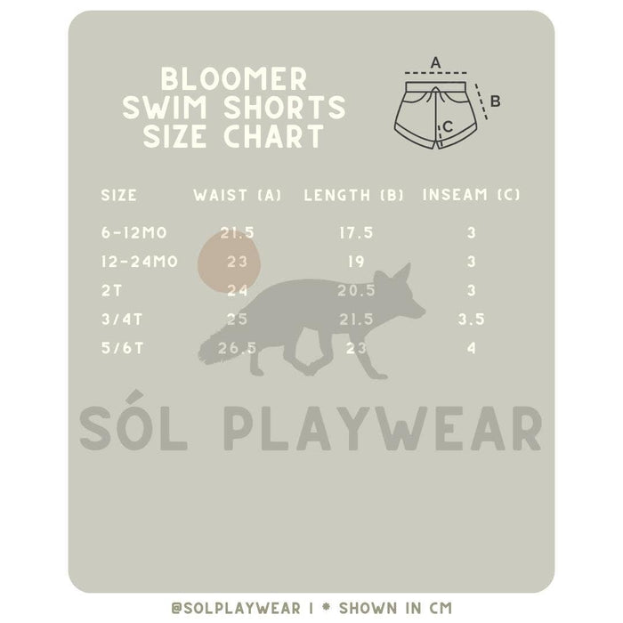 Eco UPF Bloomer Swim Shorts in Canyon | Baby + Toddler