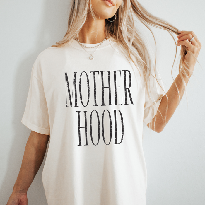 Distressed Motherhood T Shirt In Ivory