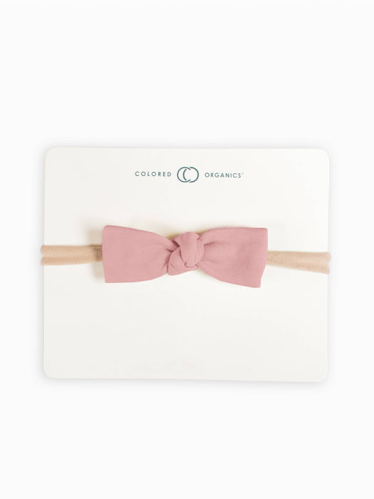 Organic Baby Dainty Bow Headband - Rose