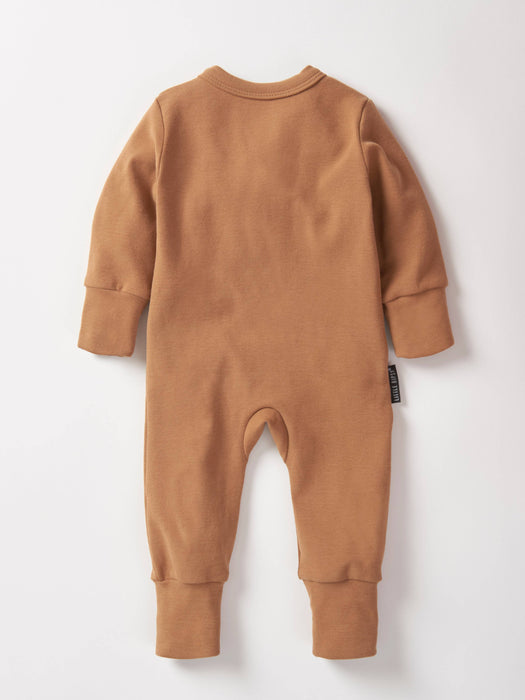 2-Way Zip Romper - Caramel