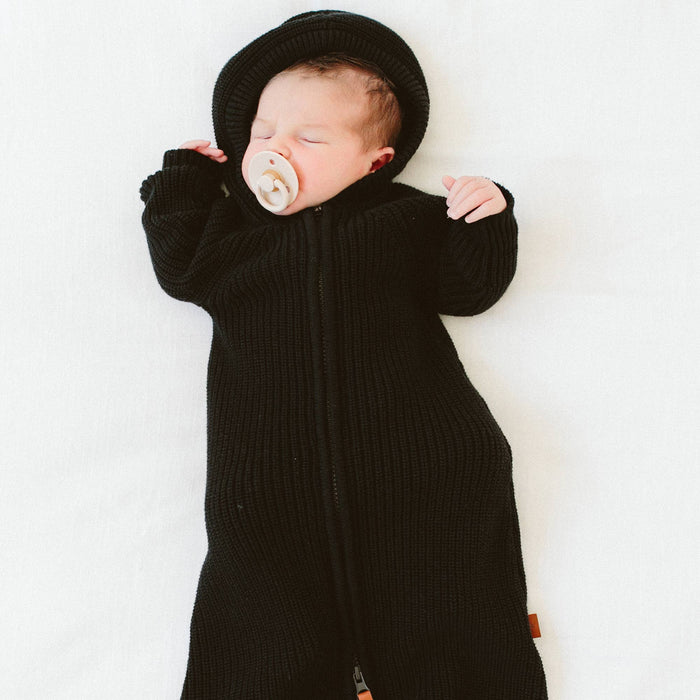 Organic Cotton Knit Baby Wearable Blanket - Shadow