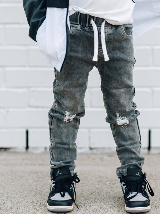 Distressed Denim - Grey Wash