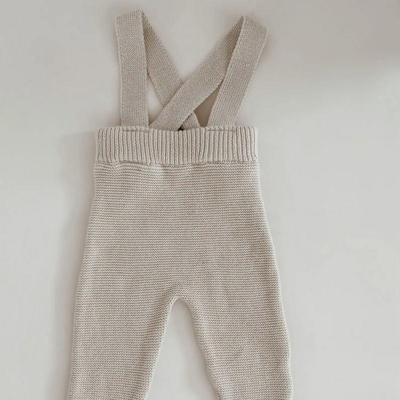 Knit Suspender Pants - Natural– Alabaster Baby